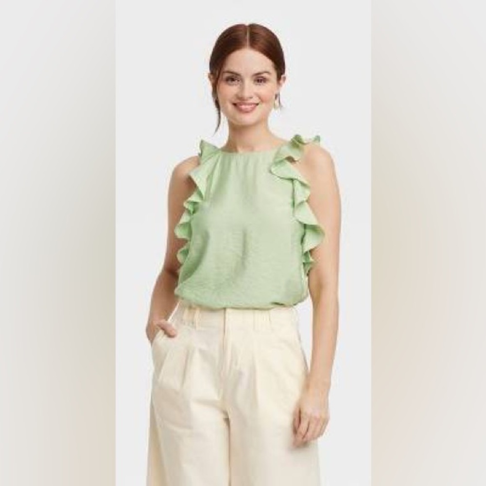 A New Day | Ruffle Sleevless Top